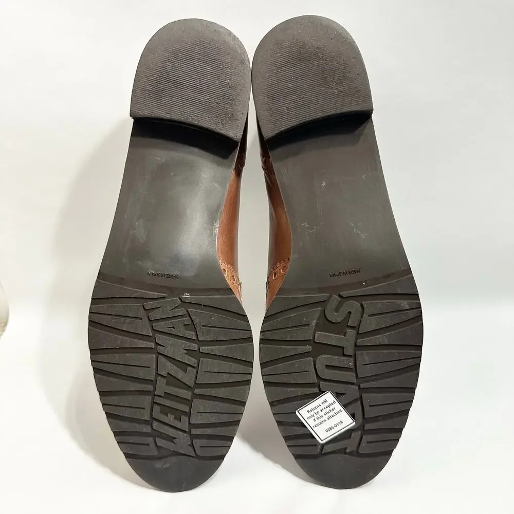 Stuart Weitzman Wingtip Leather Loafers Tassle Guything | Brown | SZ‎ 8.5